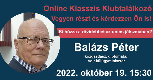 Klasszis Klub - Balázs Péter 2022. október 19. 15:30