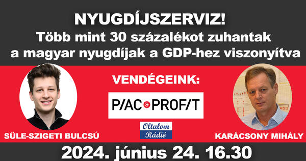 Nyugdíjszerviz - Több mint 30 százalékot zuhantak a magyar nyugdíjak a GDP-hez viszonyítva 2024. június 24. 16:30