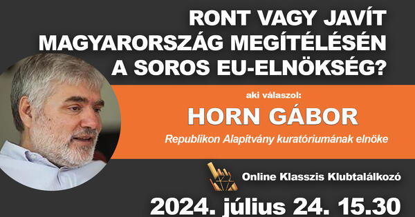 Horn Gábor 2024. július 24. 15:30