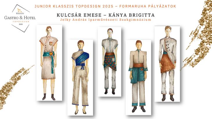 Junior Klasszis TopDesign 2025 formaruha pályázat díjazottjainak pályamunkái