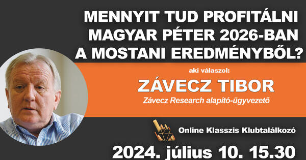 Závecz Tibor 2024. július 10. 15:30