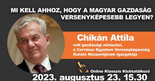 Chikán Attila 2023. augusztus 23. 15:30